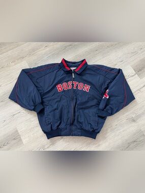 Vintage Boston Red Sox Majestic Authentic Dugout MLB Team Jacket Size XL EUC